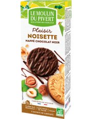 BISCOITO AVELÃ COBERTA C/CHOCOLATE NEGRO-  130G- LE MOULIN DU PIVERT