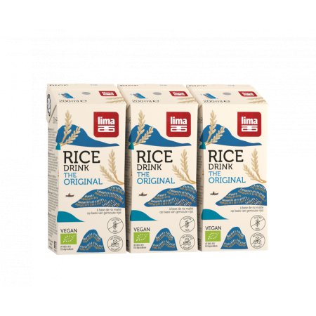 BEBIDA DE ARROZ ORIGINAL - 3 X 200ml - LIMA