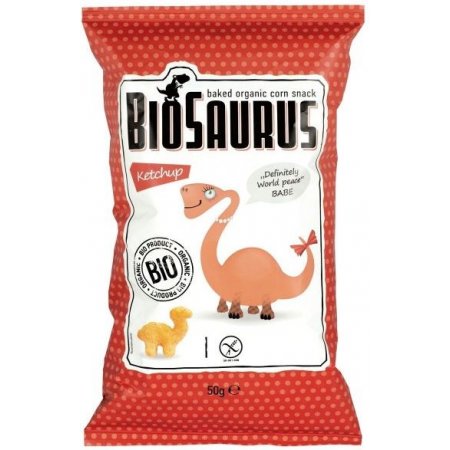 SNACK DE MILHO KETCHUP - 50G - BIOSAURUS