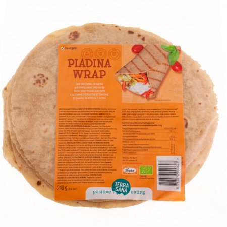 PIADINA WRAP DE ESPELTA E AVEIA - 240G - TERRA SANA