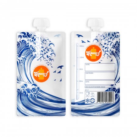 PACOTINHO REUTILIZÁVEL SQUEEZ ONDAS 150ML