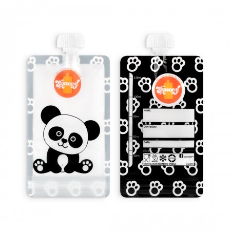 PACOTINHO REUTILIZÁVEL SQUEEZ PANDA 150ML