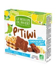 BISCOITO P TIWI CHOCOLATE LEITE - 125G - MOULIN DU PIVERT