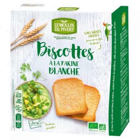TOSTAS DE TRIGO BRANCO C/ AZEITE - 270G - MOULIN DU PIVERT