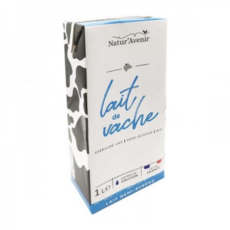 Leite De Vaca Meio Gordo - 1L - Natur'Avenir
