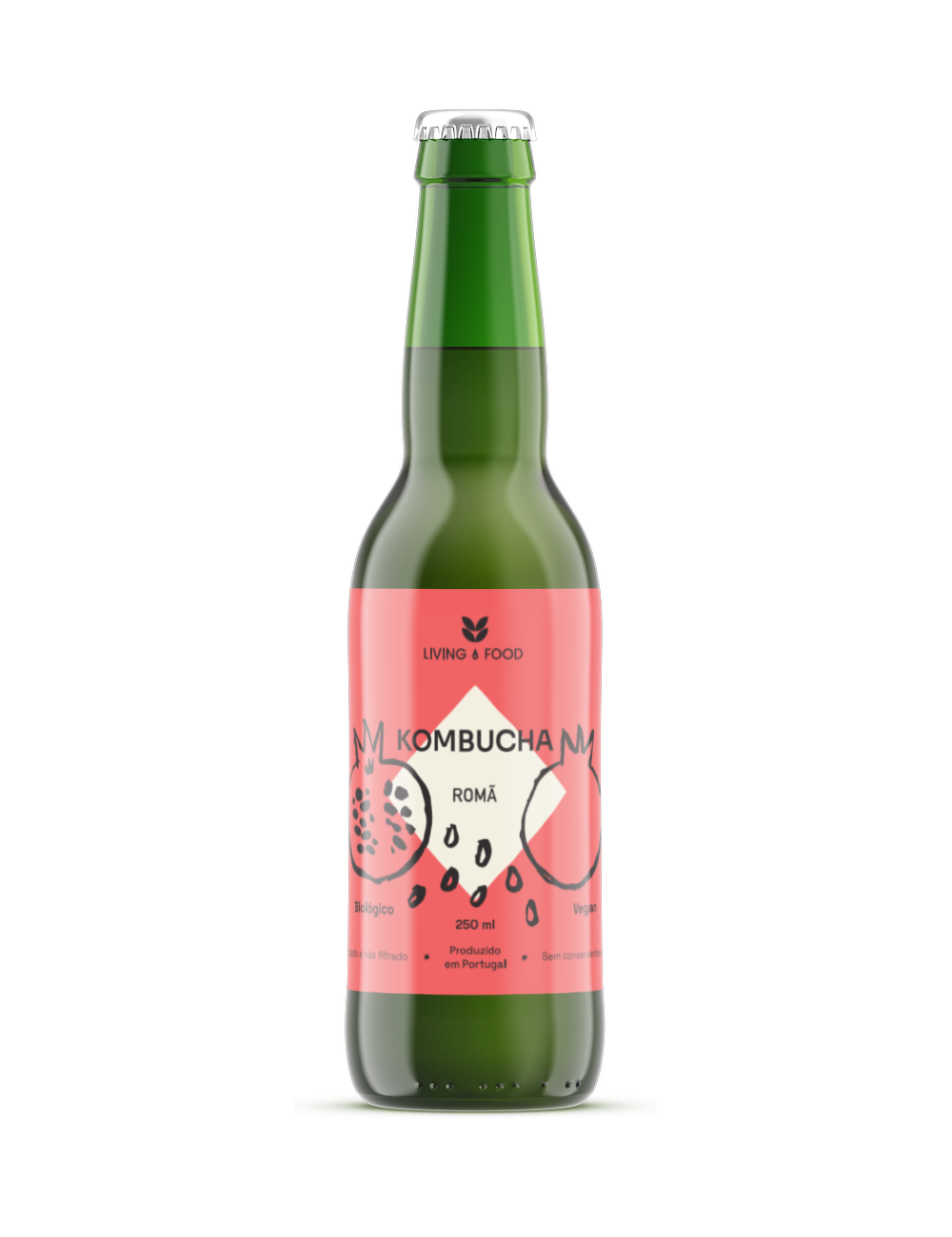 KOMBUCHA ROMÃ - 250 ML - LIVING FOOD