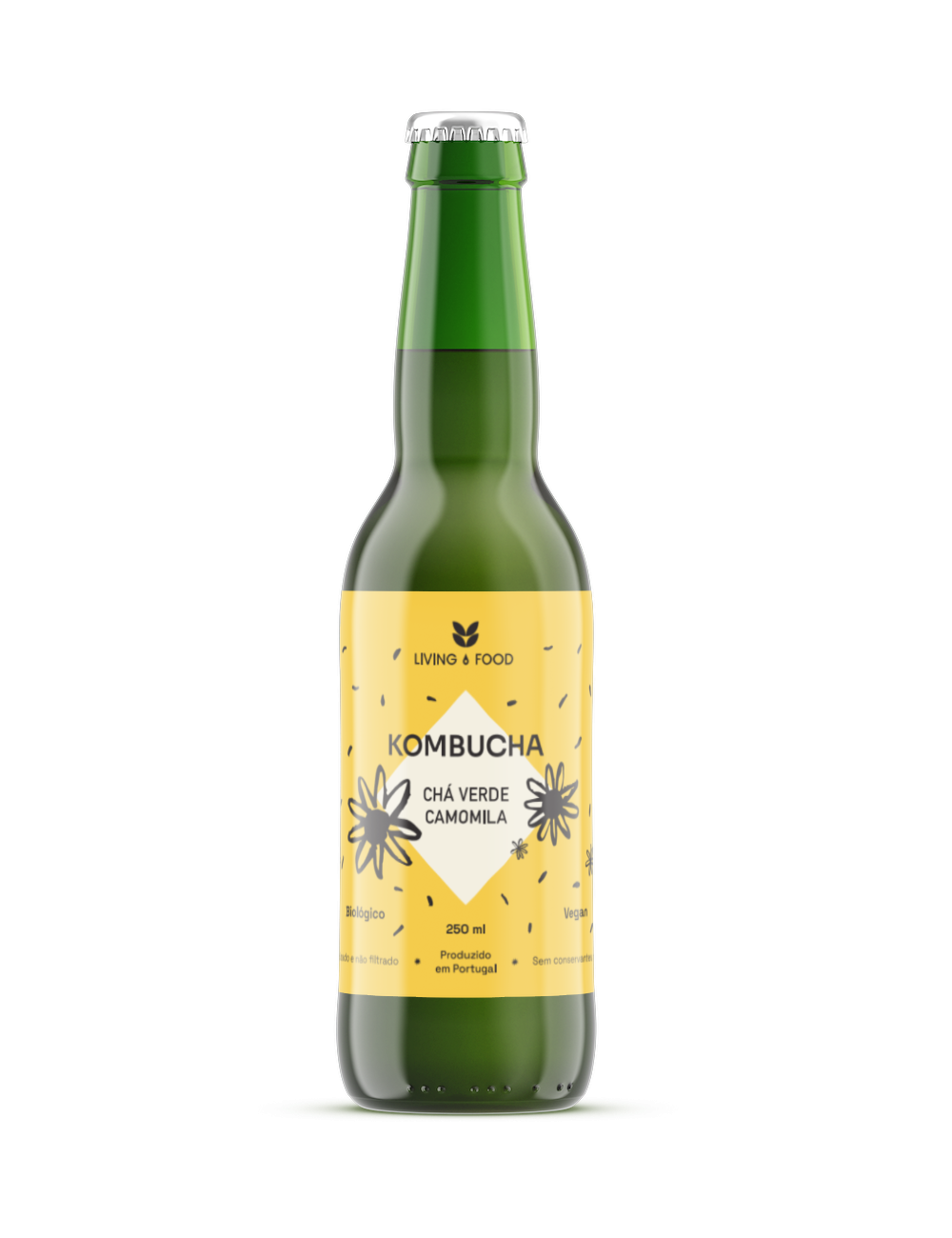 KOMBUCHA CAMOMILA - 250 ML - LIVING FOOD