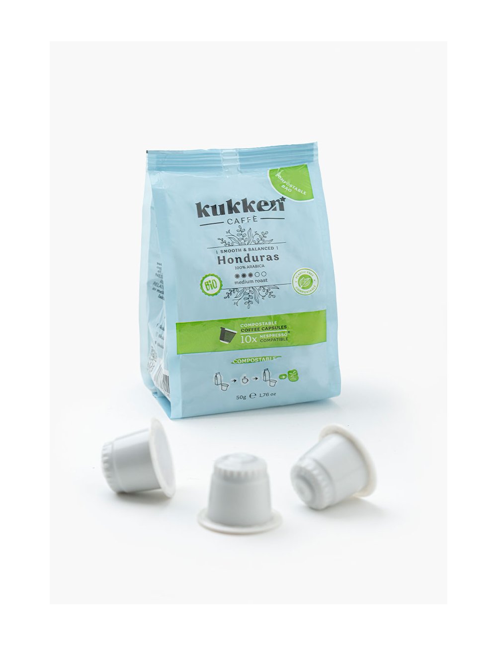 CAFÉ BIO CÁPS. COMPOST. HONDURAS - 10 UNDS - KUKKEN