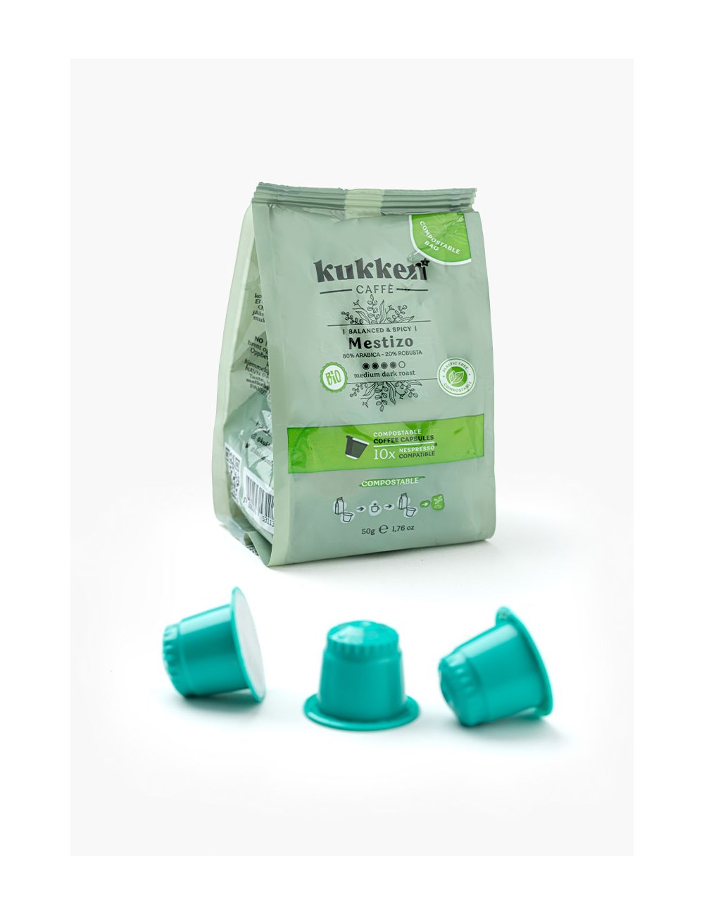 CAFÉ BIO CÁPS. COMPOST. MEZTIZO - 10 UNDS - KUKKEN