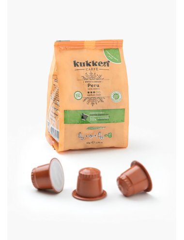 CAFÉ BIO CÁPS. COMPOST. PERU - 10 UNDS - KUKKEN
