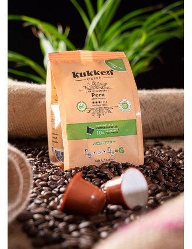 CAFÉ BIO CÁPS. COMPOST. PERU - 10 UNDS - KUKKEN