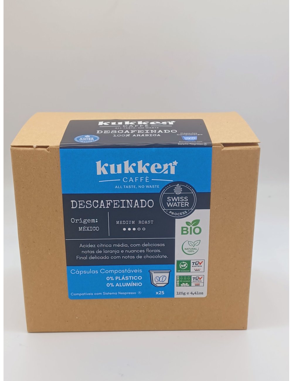 DESCAFEINADO BIO CÁPS. COMPOST. - 25 UNDS - KUKKEN