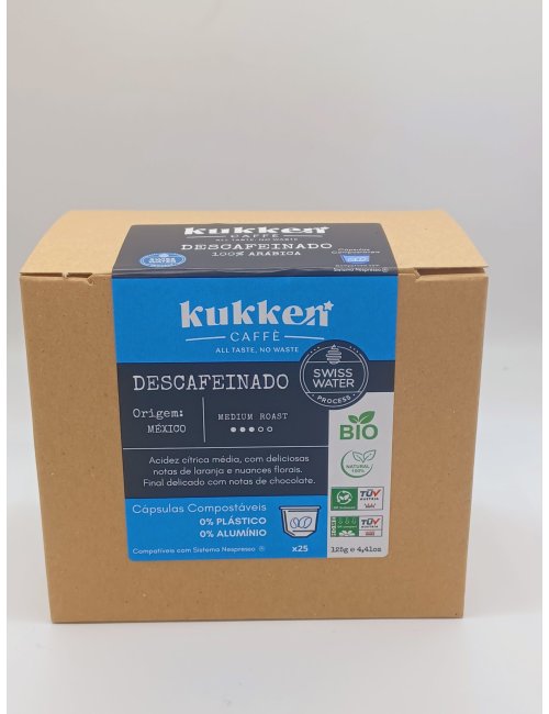 DESCAFEINADO BIO CÁPS. COMPOST. - 25 UNDS - KUKKEN