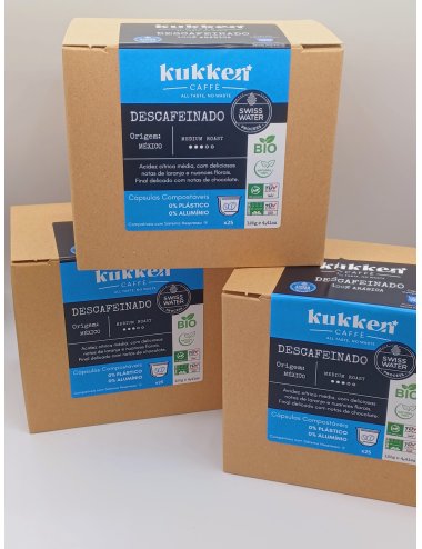 DESCAFEINADO BIO CÁPS. COMPOST. - 25 UNDS - KUKKEN