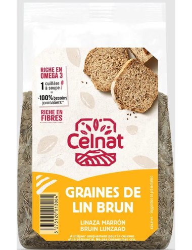 SEMENTES DE LINHAÇA CASTANHA - 250G - CELNAT