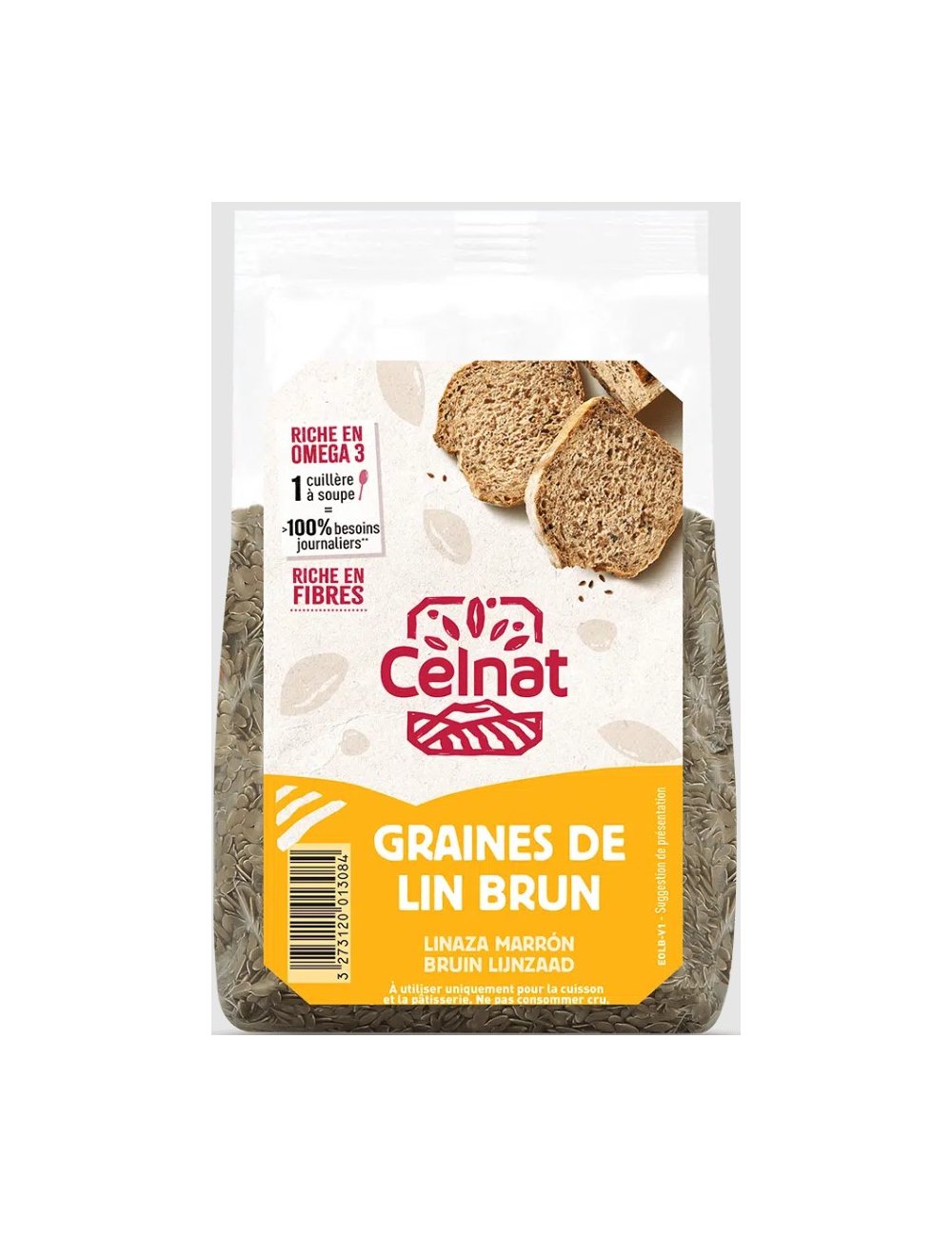 SEMENTES DE LINHAÇA CASTANHA - 250G - CELNAT