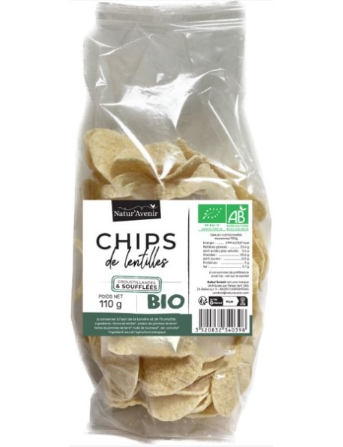 CHIPS DE LENTILHAS - 110G - NATUR AVENIR
