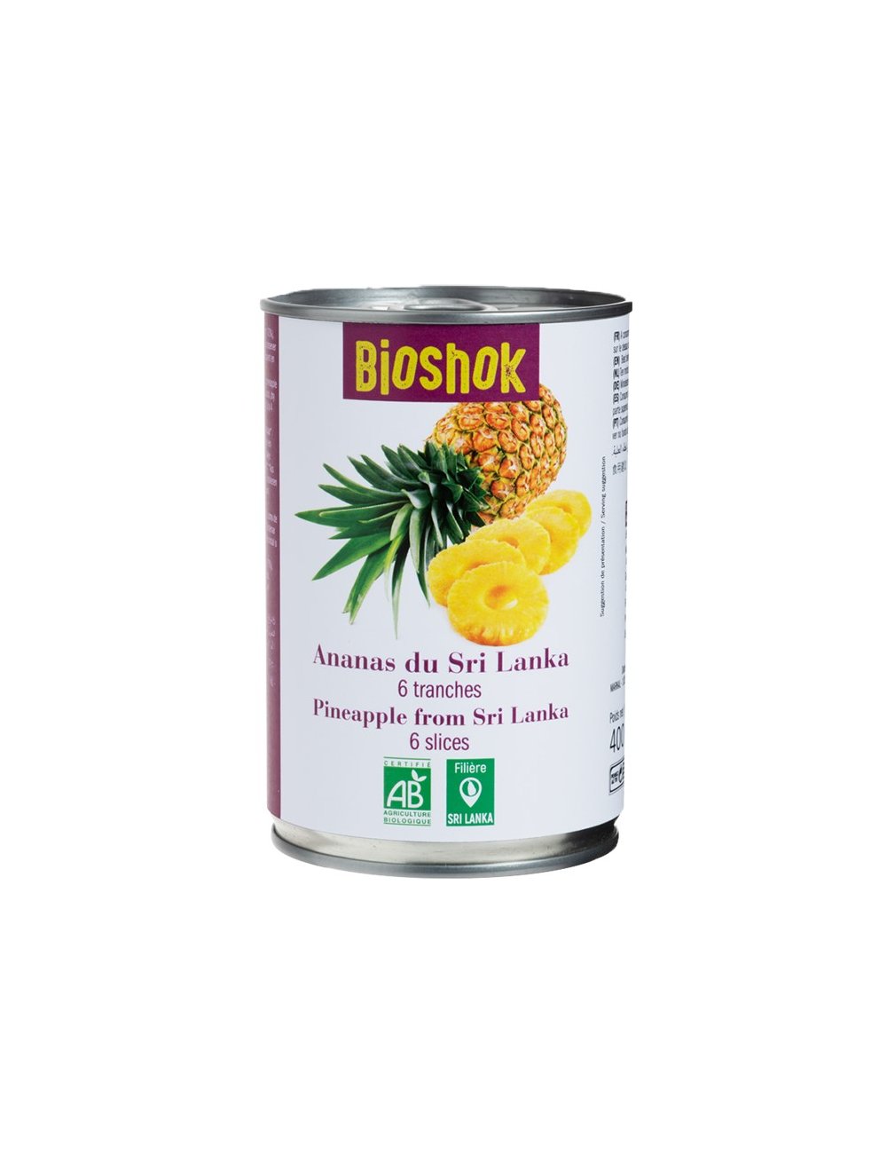 ANANÁS DO SRI LANKA EM FATIAS - 400G - BIOSHOK